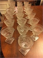 LOT OF 19 PIECES OF CAPE COD GLASSES