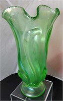 Green Stretch Stylized Ftd Vase 8 1/4" T x 4 1/2"W