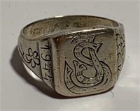 Folkart 1939 1944 Handmade Ring “SJ”