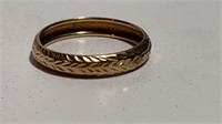 1g Antique Gold 10K Band Ring