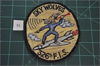326th FIS Sky Wolves FIS 1960s Military Patch