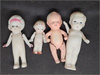 Lot of 4 Vintage Porcelain Dolls Made in Japan