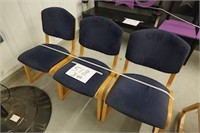 3 Blue Rocker Chairs