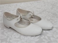 PAIR OF WHITE TAP DANCING SHOES 8" LONG