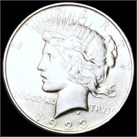 1923-D Silver Peace Dollar CLOSELY UNC