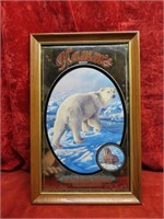 Hamm's Bear Beer mirror 1992 Polar sign.