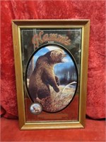 Hamm's Bear Beer mirror 1993 Grizzly sign.