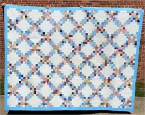 HAND STITCHED SMALL BLOCK QUILT BY ANNA PIERCE