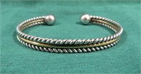 MEXICO 925 STERLING TWIST CUFF BRACELET