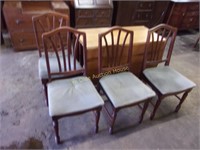 Mahogany and Velour Side chairs