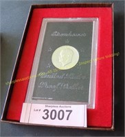 Proof 1973 Eisenhower dollar brown box case