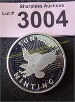 Proof  .999 fine silver troy ounce round