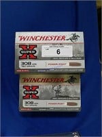 3X-20ct Winchester Super X .308WIN 180gr PP