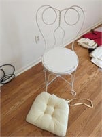 White twisted metal chair