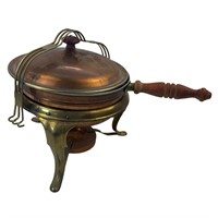 Vintage Copper and Brass Chafing Dish