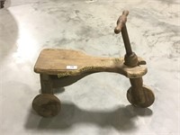 Antique wooden child's tricycle