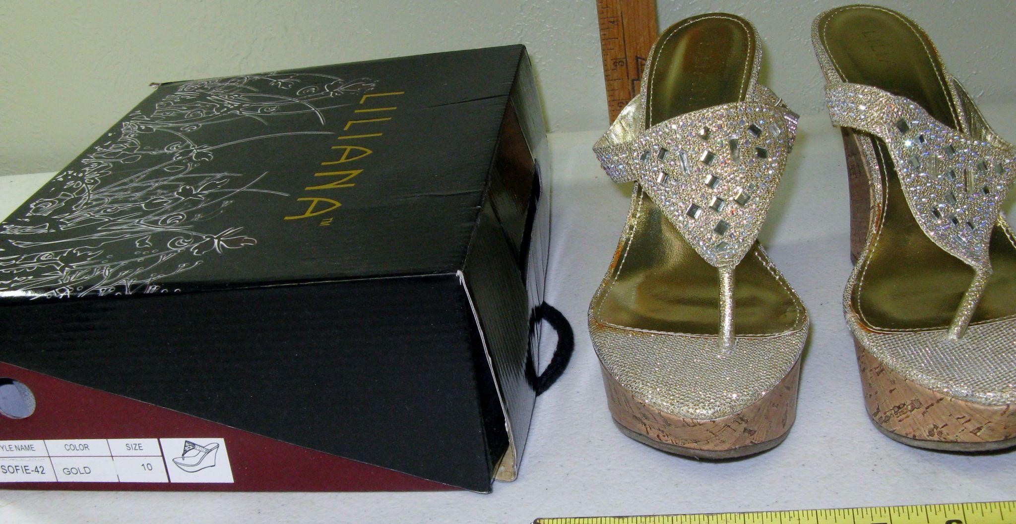 Ladies Liliana Sofie - 42 Gold Shoes Size 10