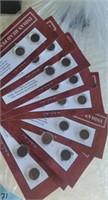 18 indian head pennies in air tites.  Various