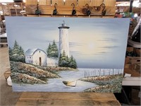 LIGHTHOUSE PAINTED CANVAS