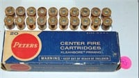 1 BOX 44 REM MAG PETERS CENTER FIRE CARTRIDGES