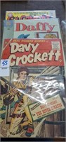 3 comic books Davy Crockett, daffy &g.i. combat