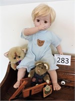 Cathay Collection Vinyl Doll and Boyds Bear Mouse.