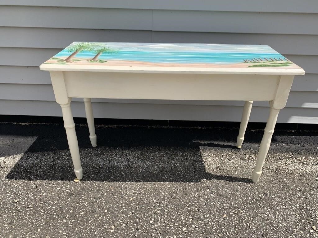 Painted Table 36"x14 1/2"x22 1/2"  Tall