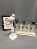 Framed Theorem with Composition Bird Figurines