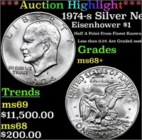 ***Auction Highlight*** 1974-s Silver Eisenhower D