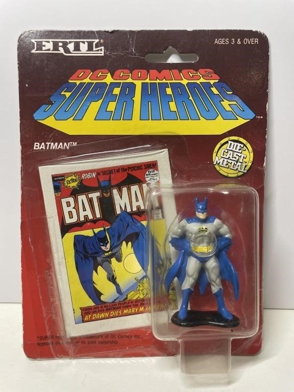 ERTL Dc Comics Super Heroes Batman Figure 1990 Dc