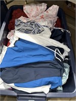 BLUE TOTE LOT OF CLOTHES VARIETY OF SIZES