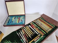 Salesman Sample cases, pens, pencils