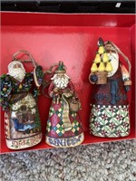 Jim shore Santa Christmas ornaments
