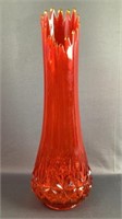 Viking Glass Fayette Persimmon Swung Glass Vase