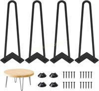 20 Heavy Duty Hairpin Legs  3/8 Thick  4pc