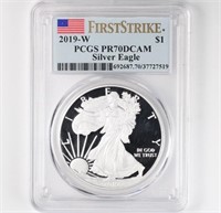 2019-W Proof Silver Eagle PCGS PR70 DCAM