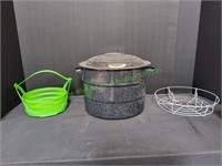 Black Speckle Enamel Stock / Canning Pot