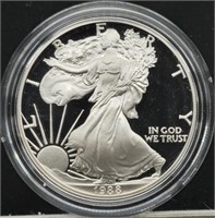 1988-S American 1oz. Silver Eagle Proof OGP