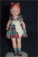 Made in Occupied Japan 7.5" Tall Doll w/ Scottie