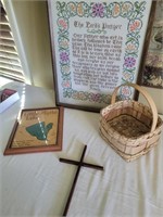 Embroidered Lord's Prayer framed piece- Little