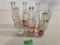 7 – Vintage Misc. Soda Pop Bottles, Mostly 10 & 12