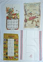 Lot Of 4 Decorative Tea Towels