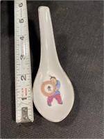 Vintage Porcelain Chinese Spoon 5.5" L x 2" W