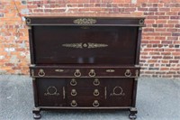 American Empire Style Mahogany Desk with