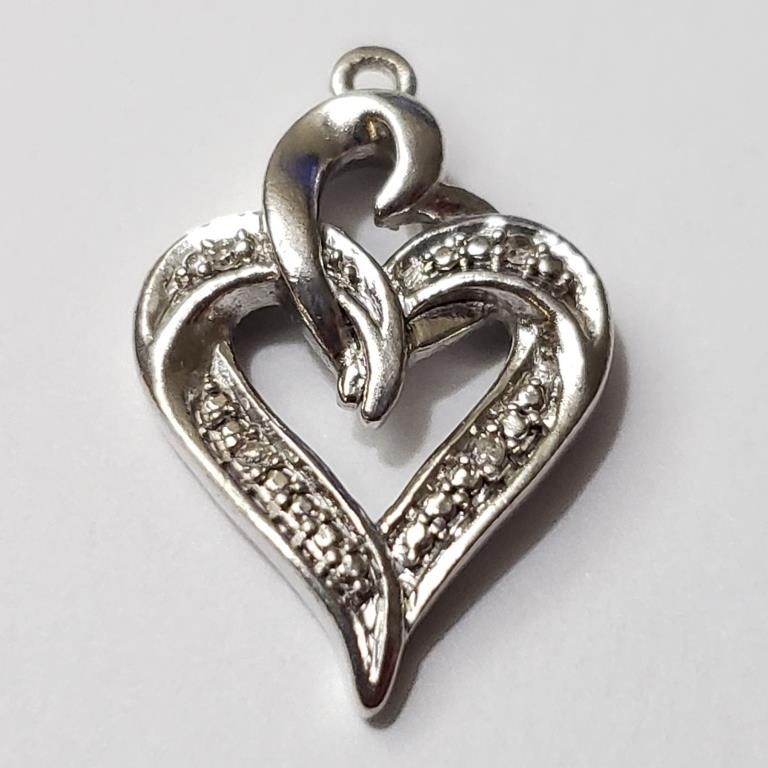 $120 Silver Diamond Pendant