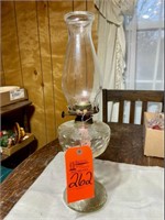 Clear Depression Glass Oil Lamp