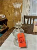 Clear Depression Glass Oil Lamp