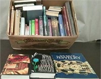Box-30+ Books, Assorted Novels, Jewelry, Bibles,
