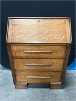 SOLID OAK WRITING DESK ANTIQUE