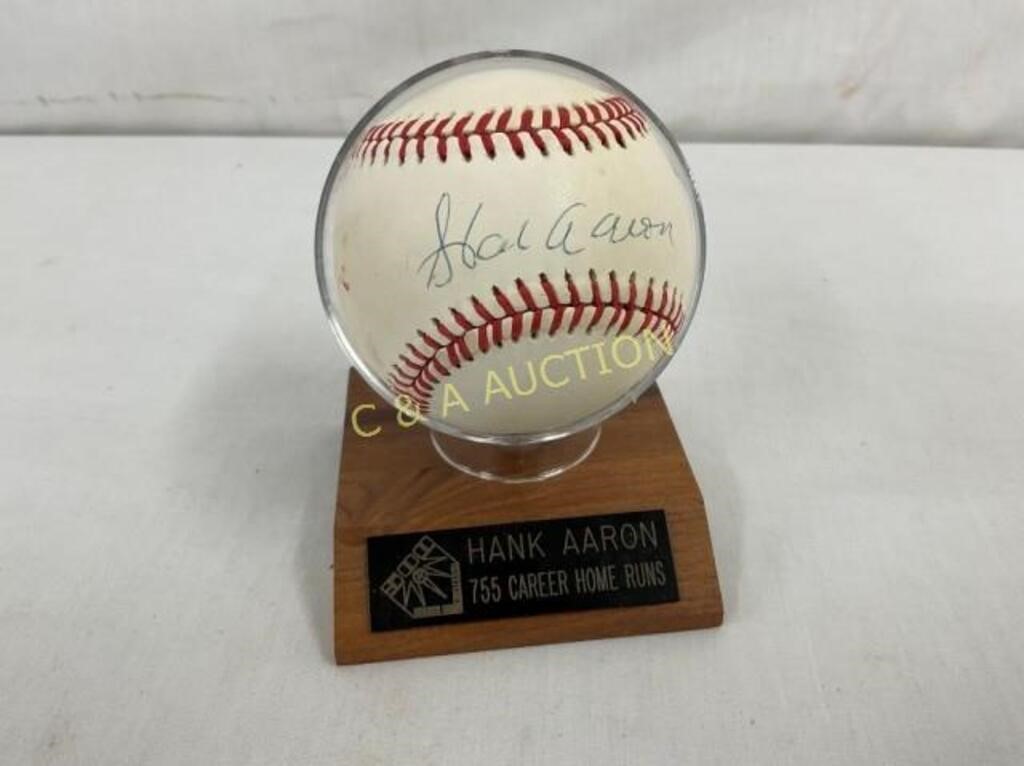HANK AARON 755 HOME RUN BALL | Live and Online Auctions on HiBid.com